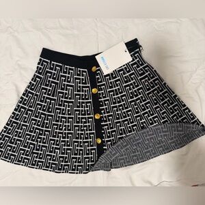 NWT AMBER SKY Black and White A-Line Skirt SIZE XL